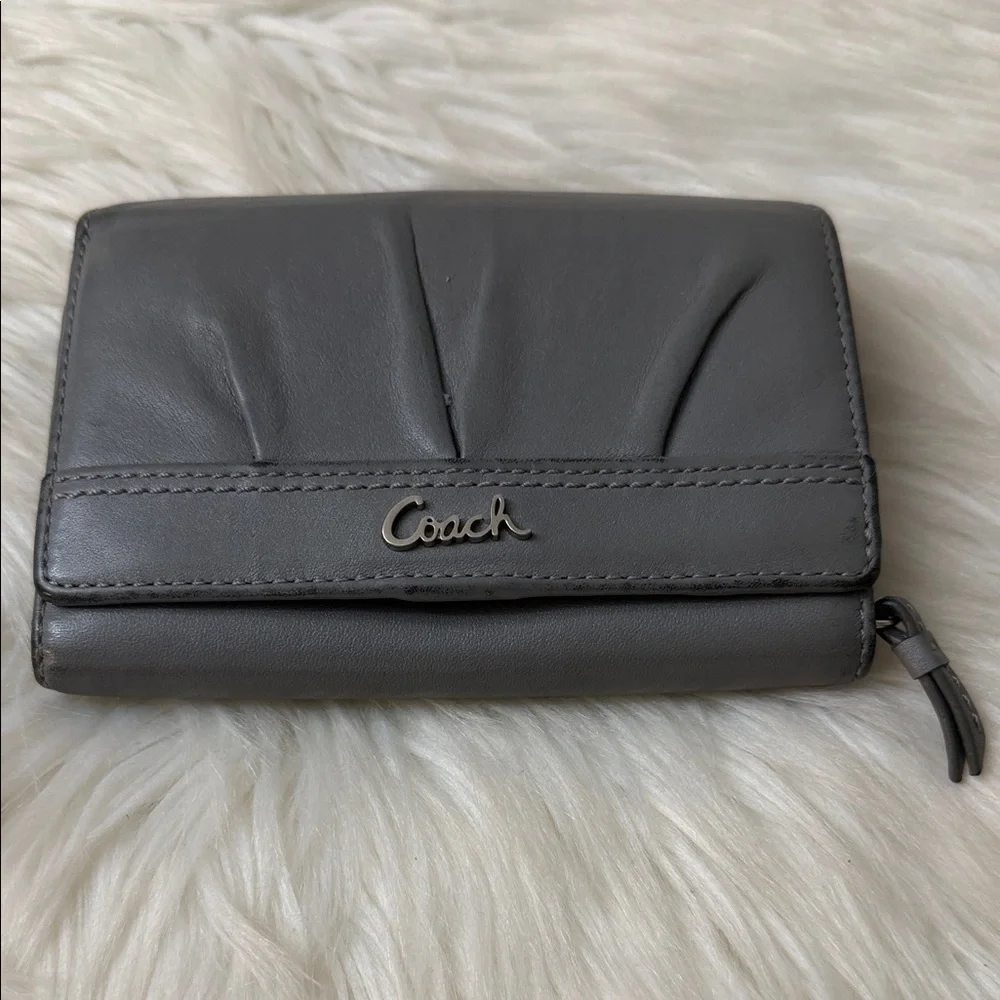Coach Charcoal Leather Wallet